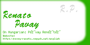 renato pavay business card